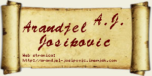 Aranđel Josipović vizit kartica